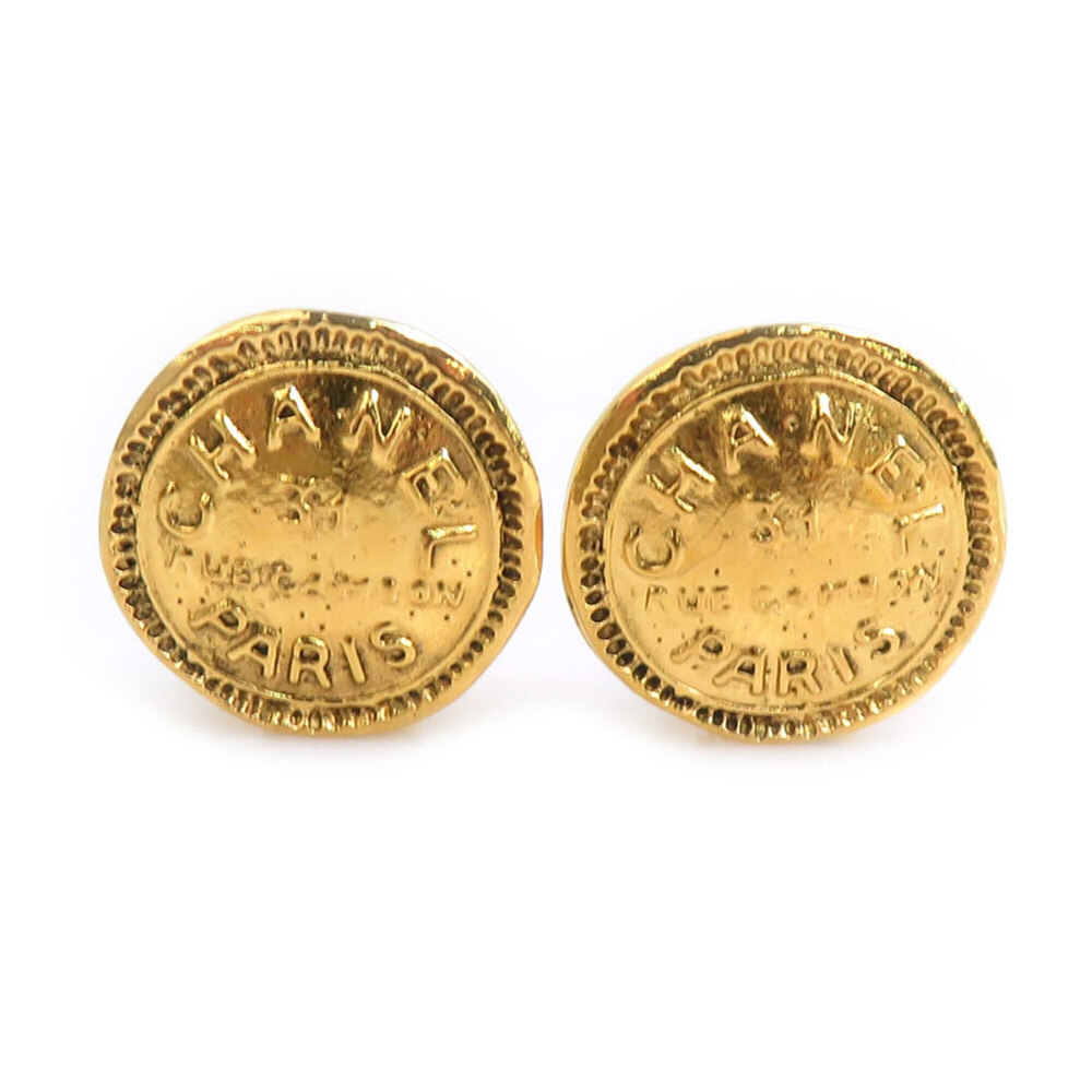 CHANEL Vintage Gold Earrings